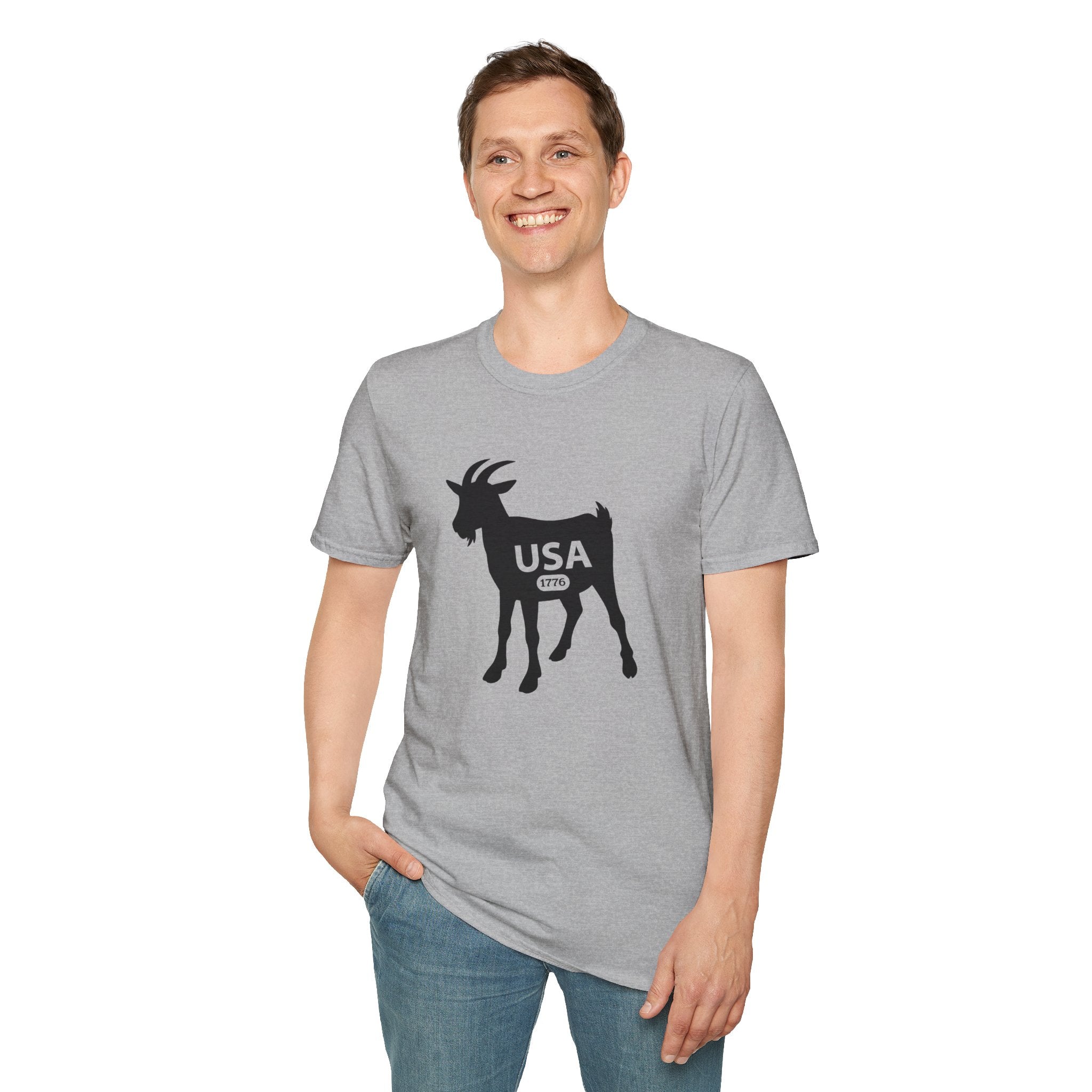 GOAT 1776 Anniversary Soft Style T-Shirt — Patriotic American Tee