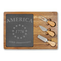 Engraved America 1776 Charcuterie Board – 250th Anniversary Cheese Serving Set
