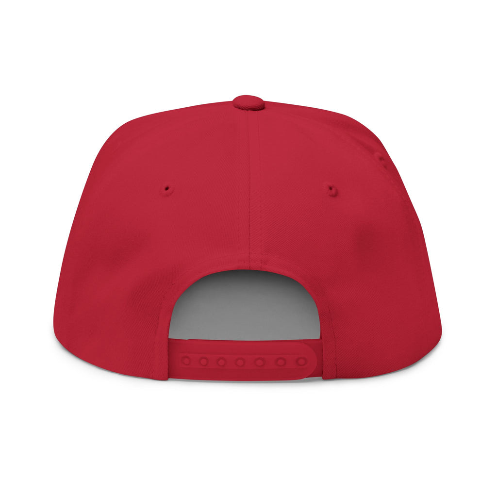 USA Embroidered Dark Color Flat Bill Cap — Patriotic Snapback Hat for 4th of July & Everyday Wear