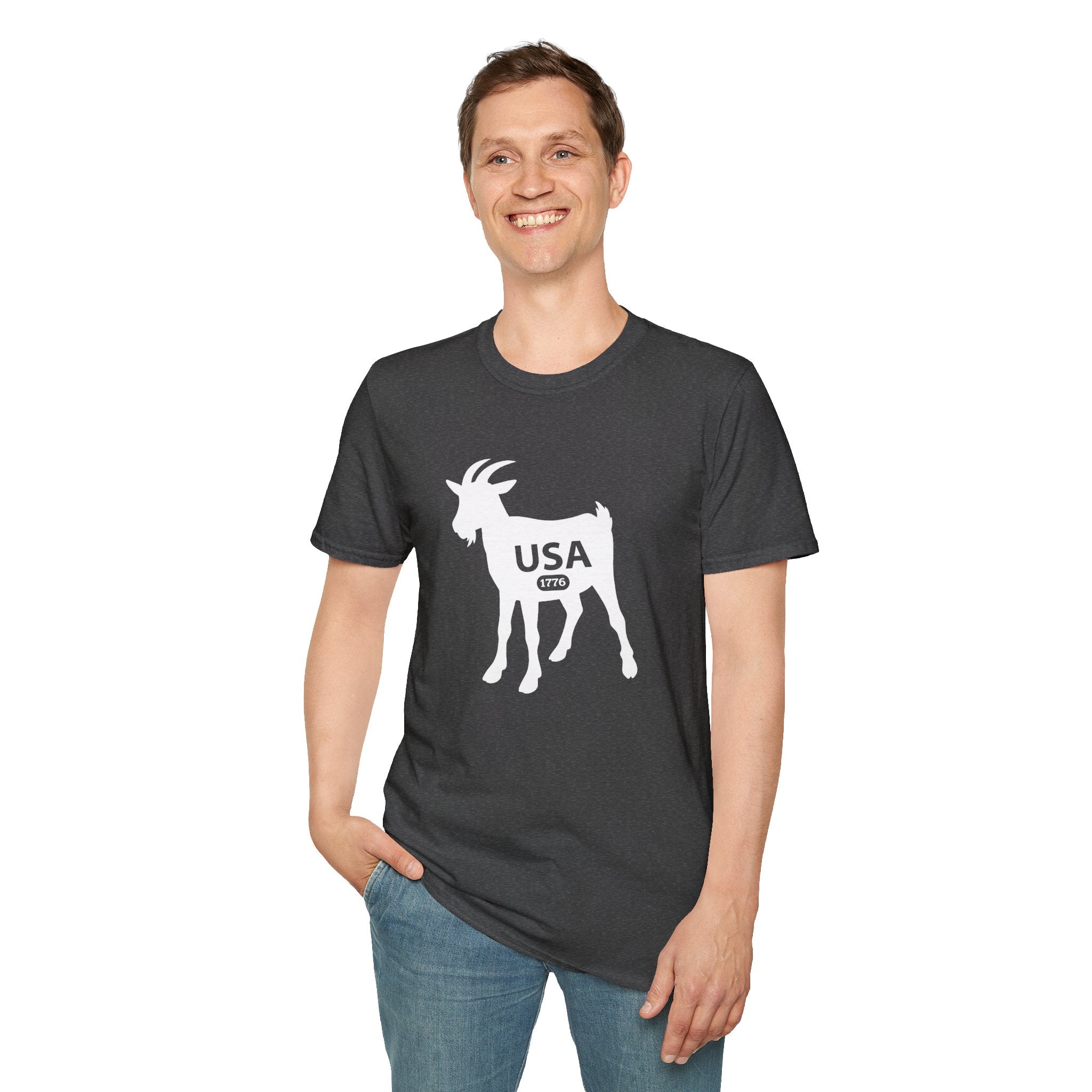 GOAT 1776 Anniversary Soft Style T-Shirt — Patriotic American Tee
