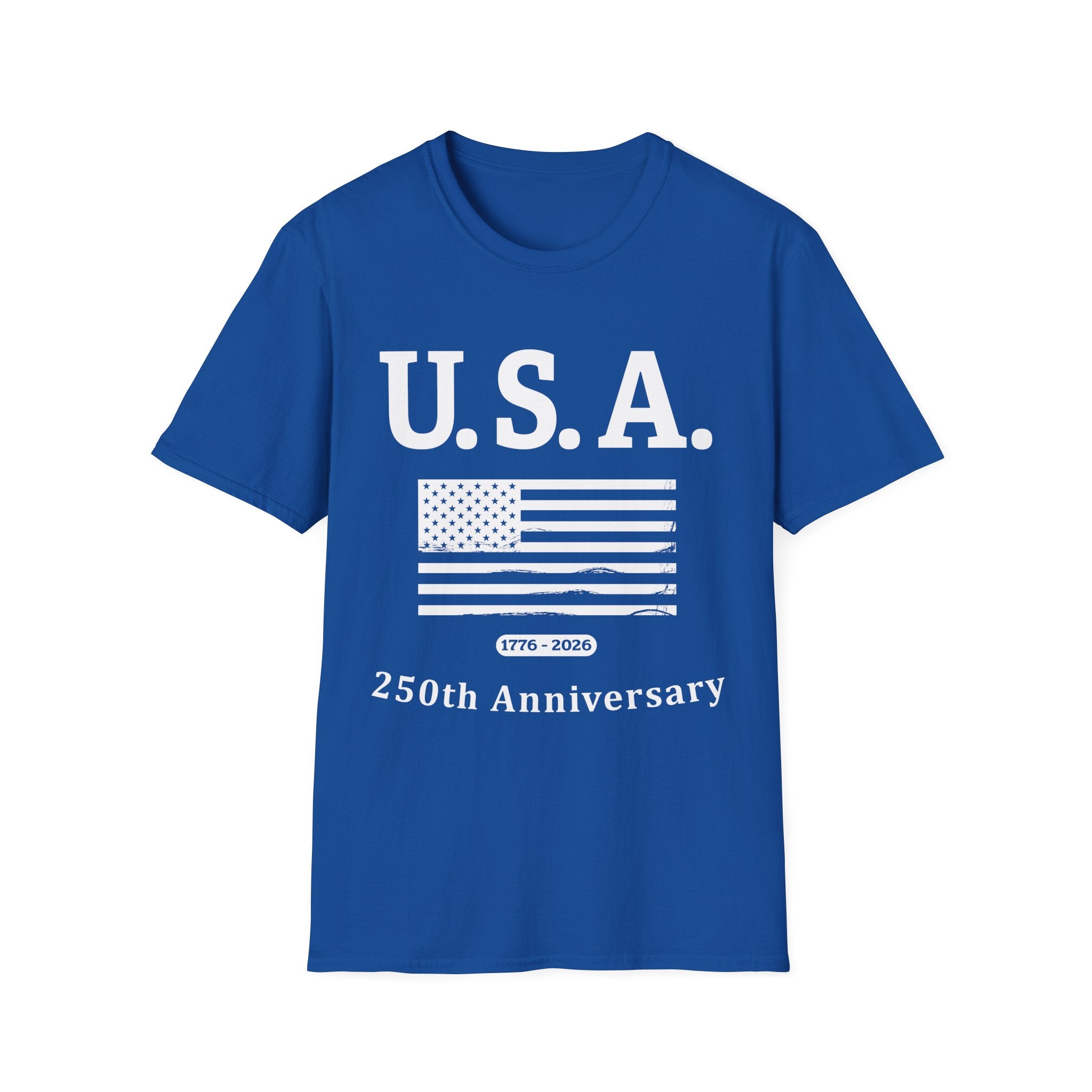 USA 250th Anniversary Soft Style T-Shirt — Patriotic American Flag Tee