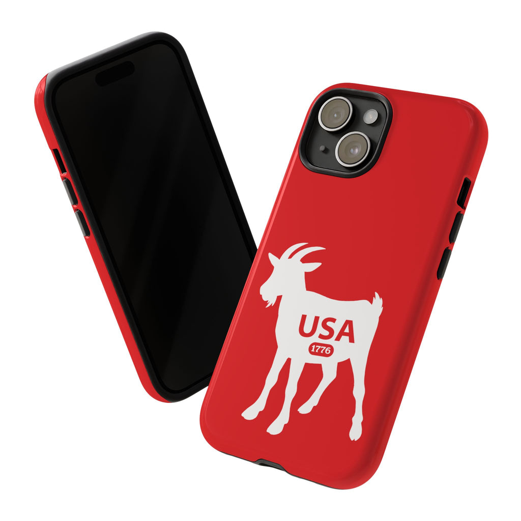 USA GOAT Phone Case — Patriotic 1776 Red Protective Case