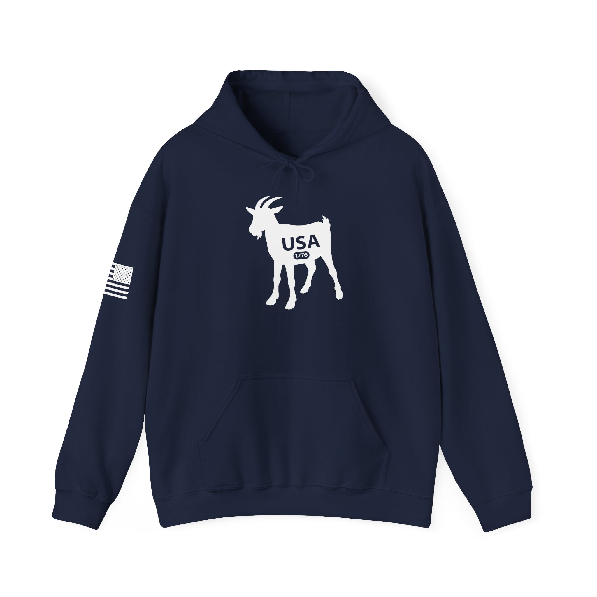 USA GOAT 1776 Hoodie – "USA Greatest of All Time" Patriotic Sweatshirt
