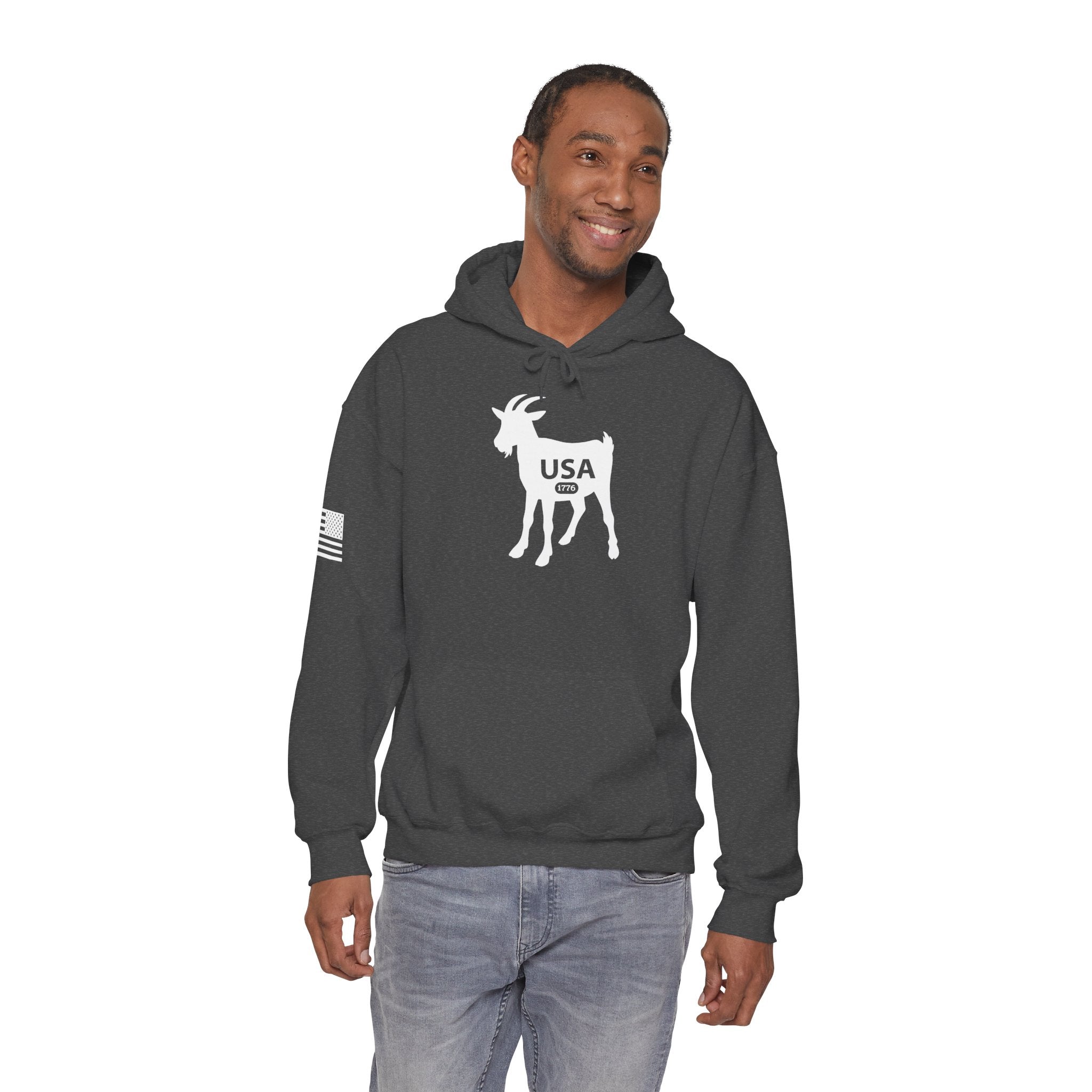 USA GOAT 1776 Hoodie – "USA Greatest of All Time" Patriotic Sweatshirt