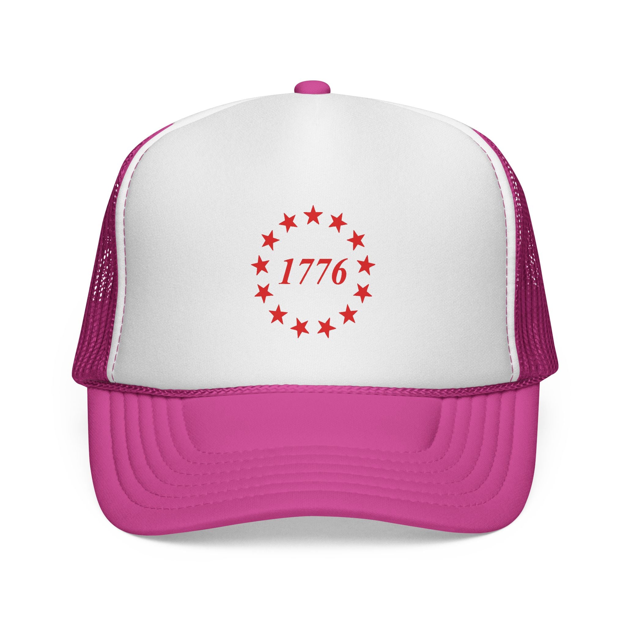 1776 13 Stars Trucker Cap — Patriotic Red White & Blue Mesh Hat