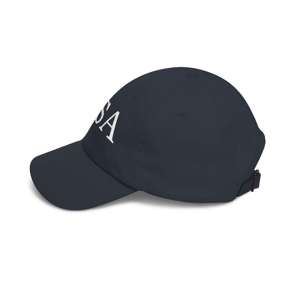USA Dark Colors Dad Cap - Military Camouflage Baseball Hat with USA Embroidered Text