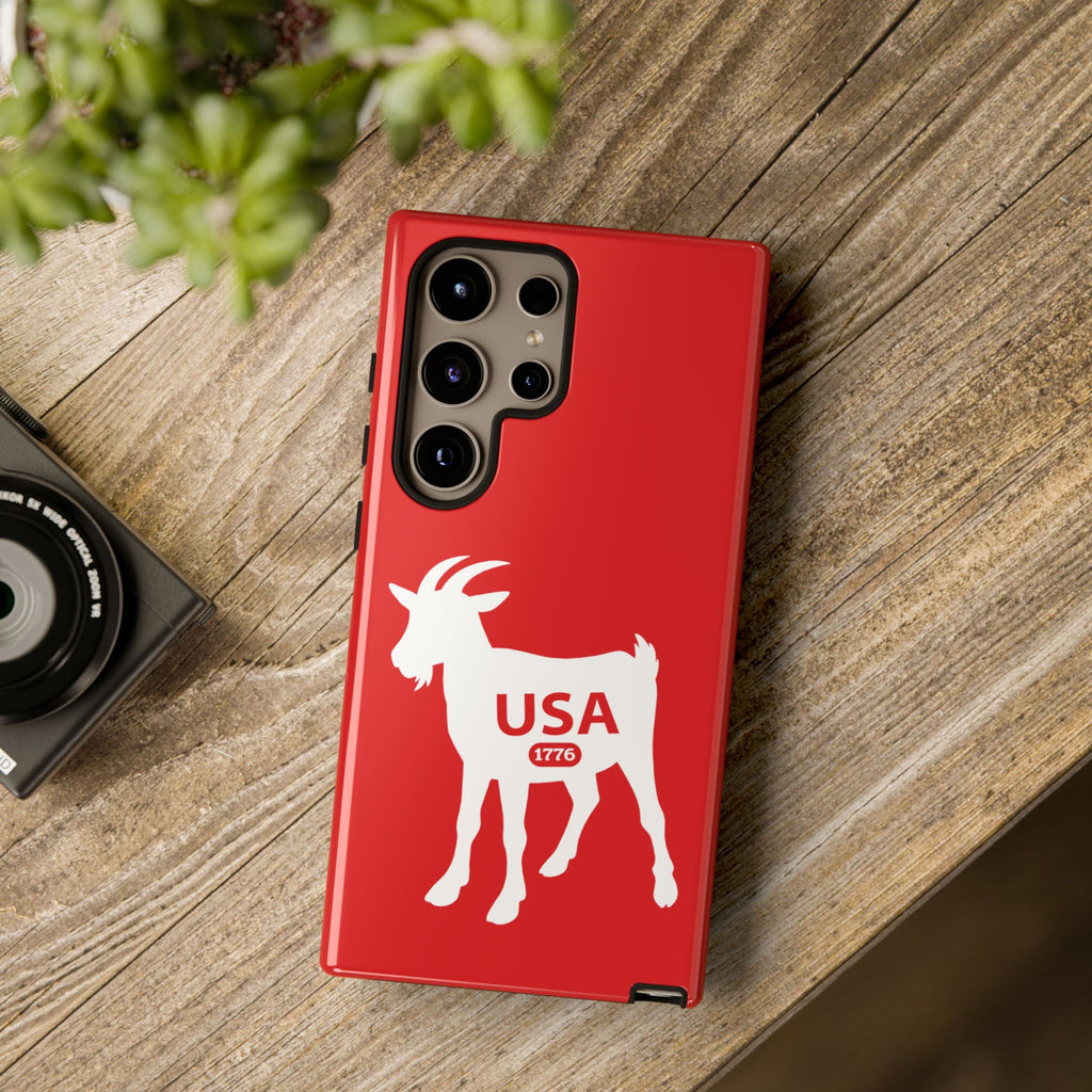 USA GOAT Phone Case — Patriotic 1776 Red Protective Case