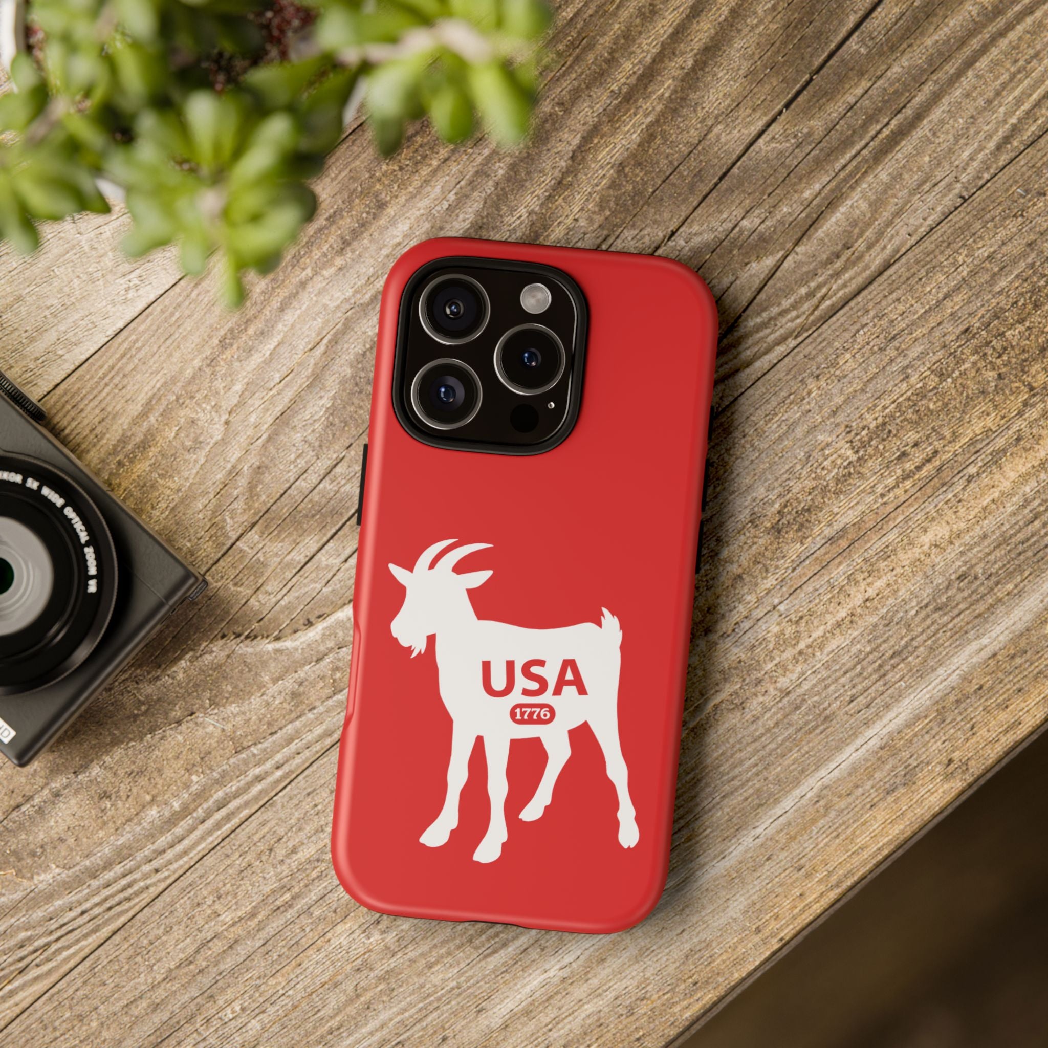 USA GOAT Phone Case — Patriotic 1776 Red Protective Case