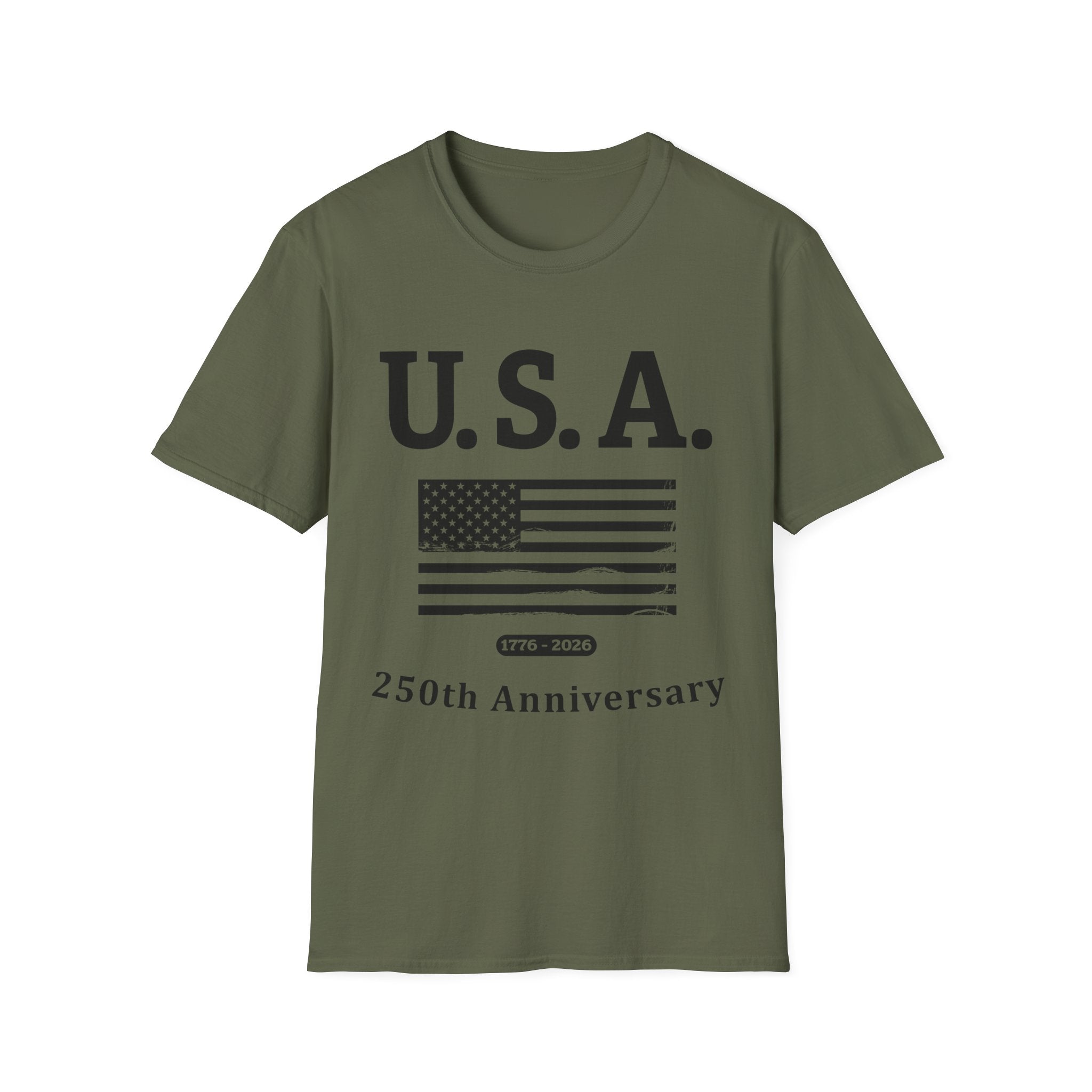 USA 250th Anniversary Soft Style T-Shirt — Patriotic American Flag Tee