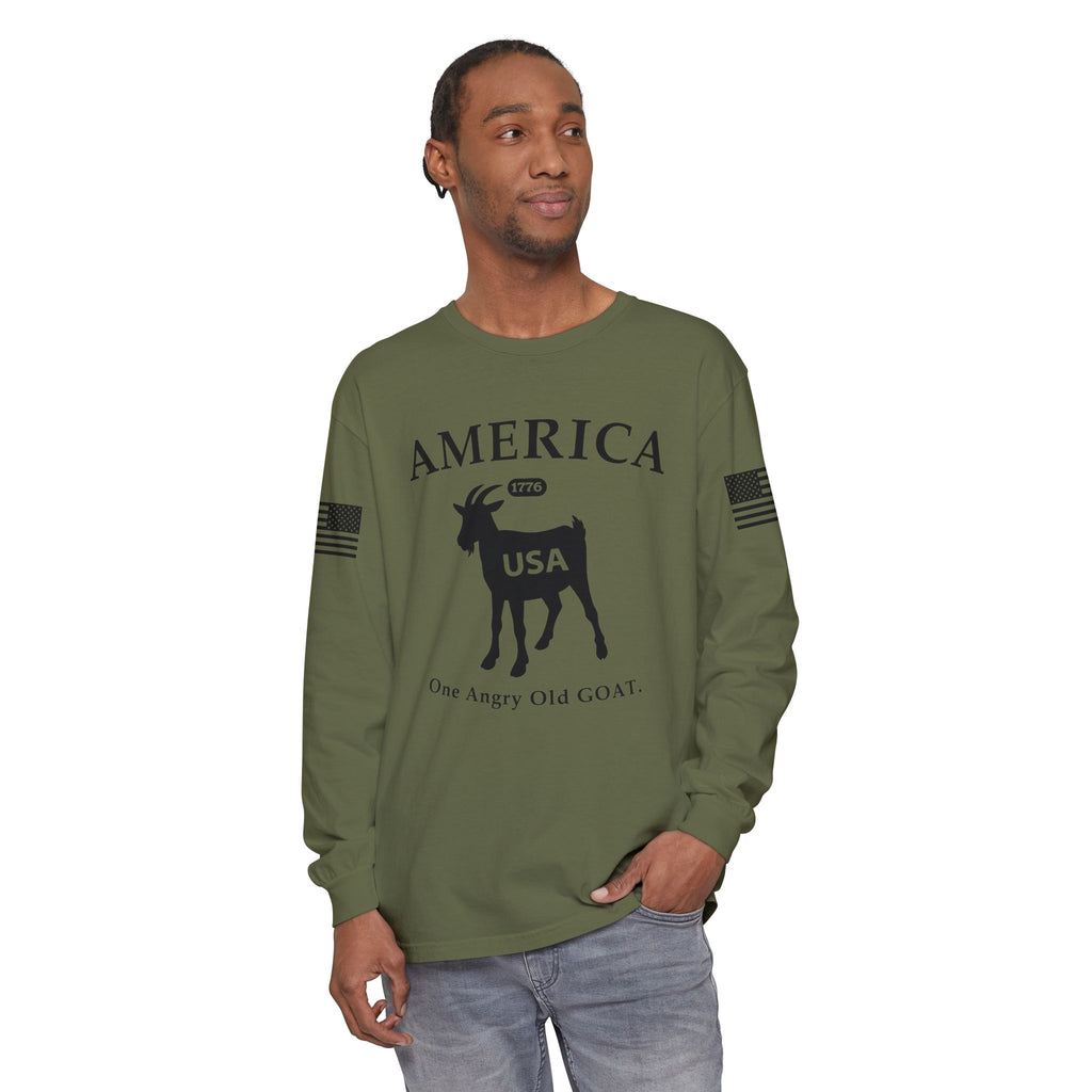America 1776 Angry Old GOAT Long Sleeve Tee