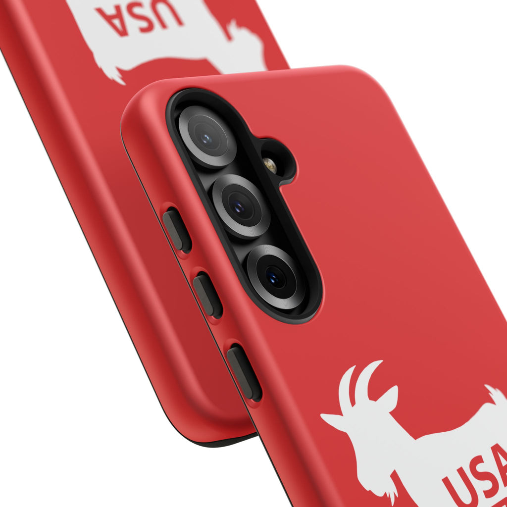 USA GOAT Phone Case — Patriotic 1776 Red Protective Case