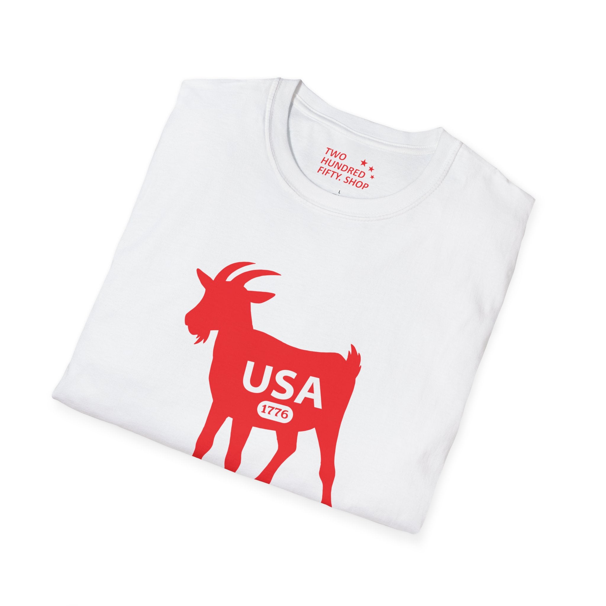 GOAT 1776 Anniversary Soft Style T-Shirt — Patriotic American Tee