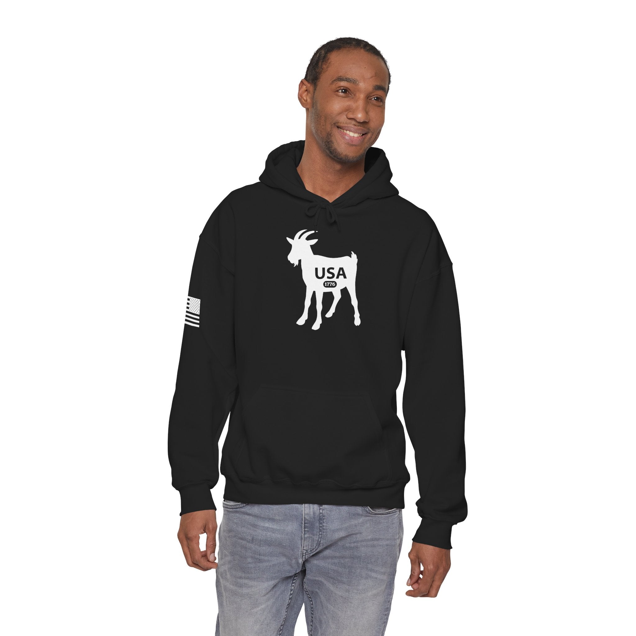 USA GOAT 1776 Hoodie – "USA Greatest of All Time" Patriotic Sweatshirt