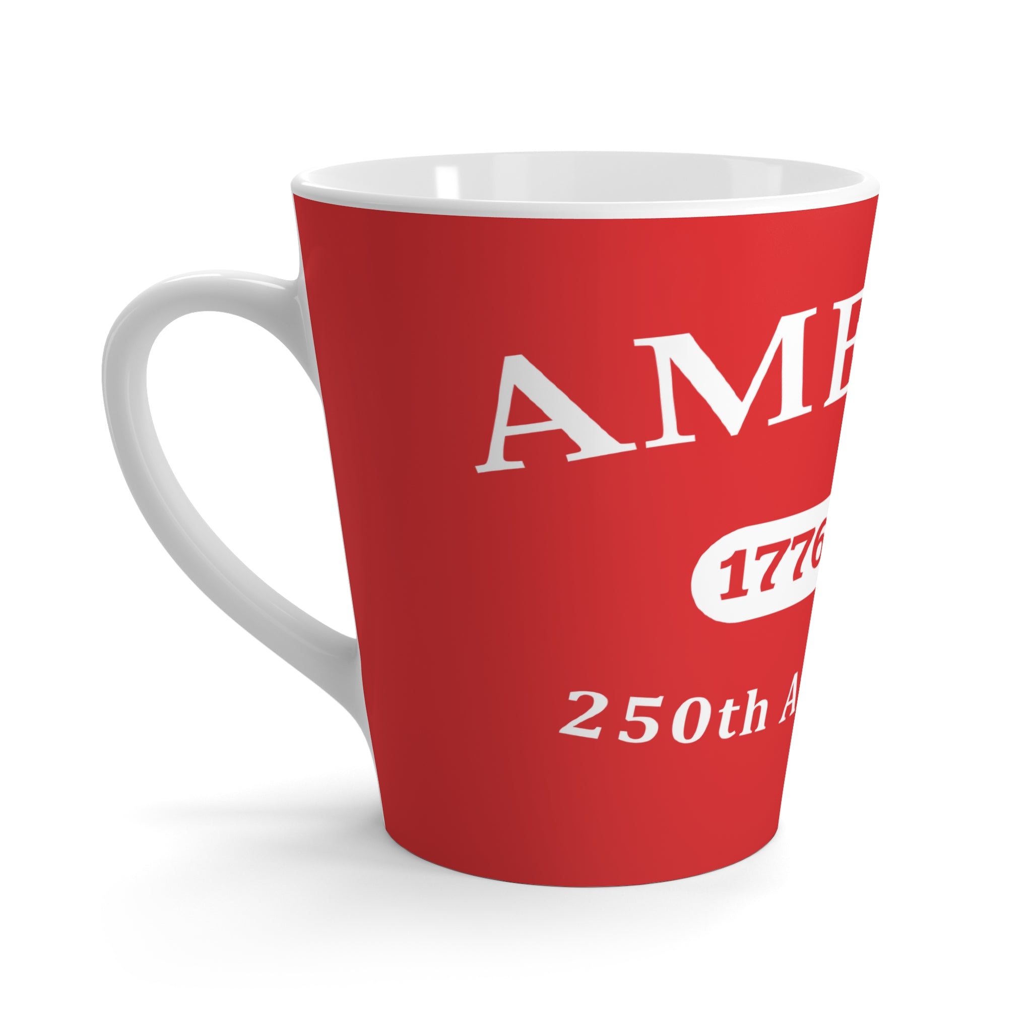 250th Anniversary America Latte Mug — 1776–2026 Patriotic Coffee Cup