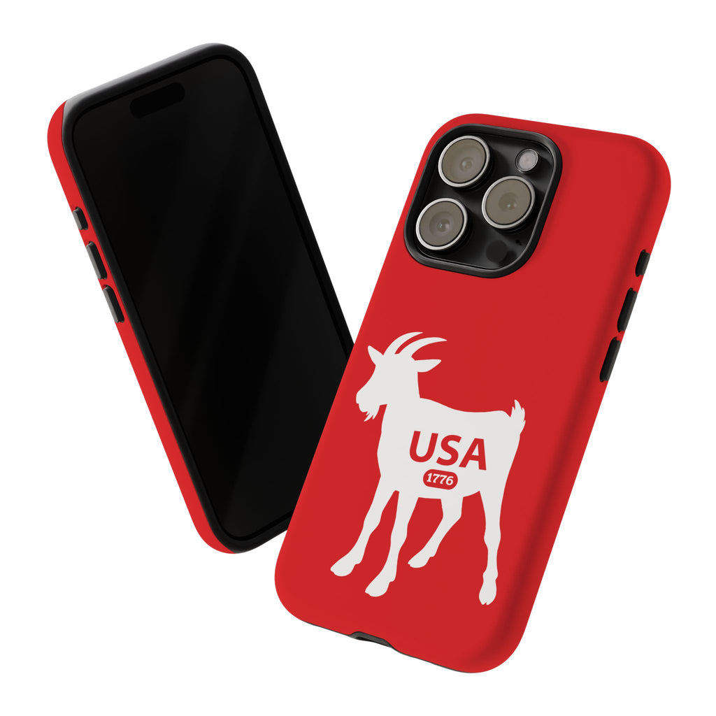 USA GOAT Phone Case — Patriotic 1776 Red Protective Case