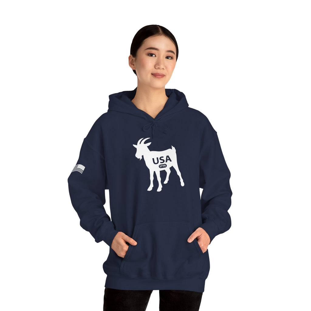 USA GOAT 1776 Hoodie – "USA Greatest of All Time" Patriotic Sweatshirt