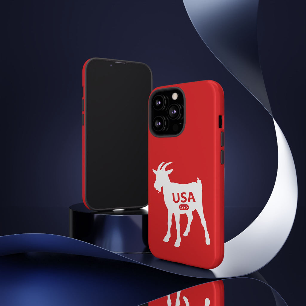 USA GOAT Phone Case — Patriotic 1776 Red Protective Case