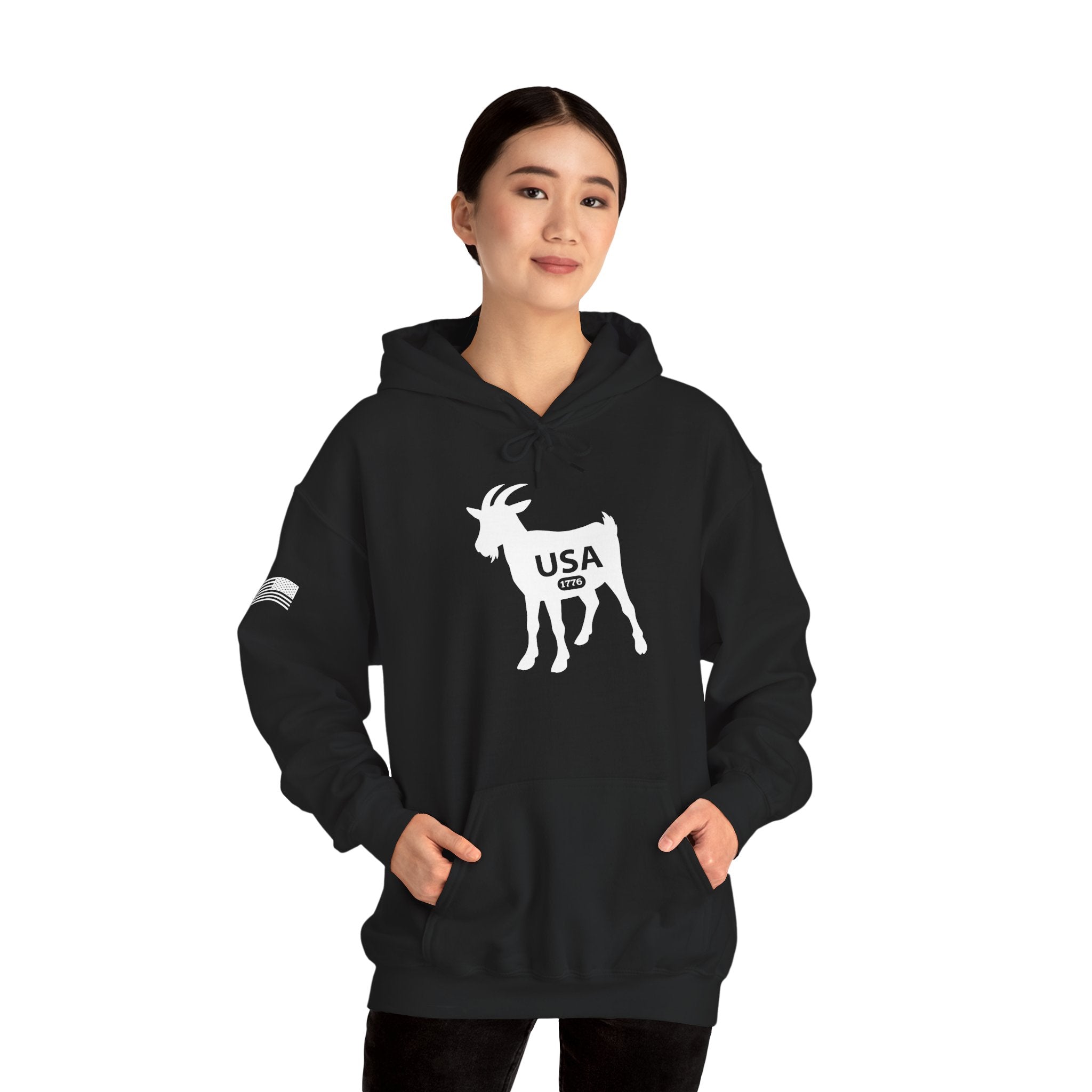 USA GOAT 1776 Hoodie – "USA Greatest of All Time" Patriotic Sweatshirt