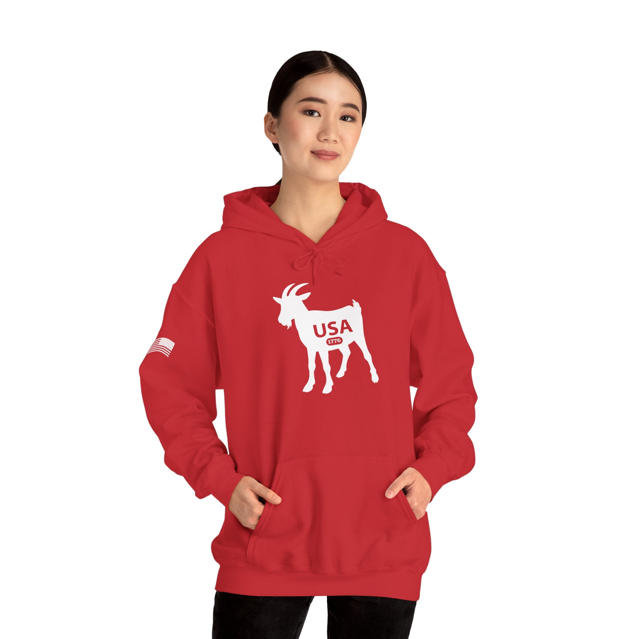 USA GOAT 1776 Hoodie – "USA Greatest of All Time" Patriotic Sweatshirt