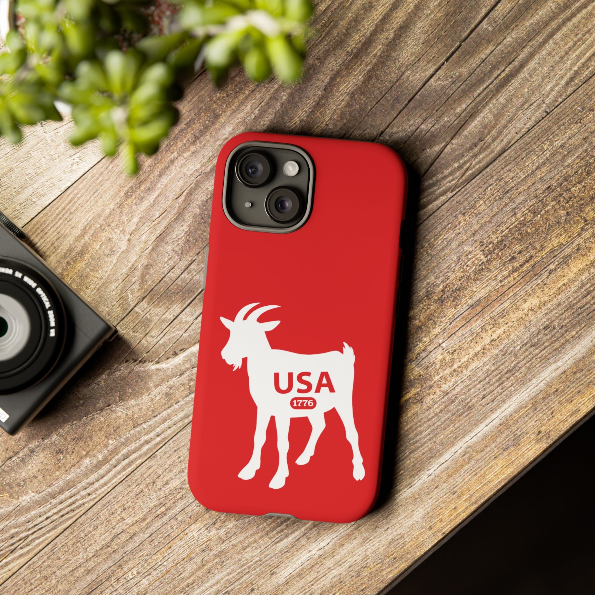 USA GOAT Phone Case — Patriotic 1776 Red Protective Case