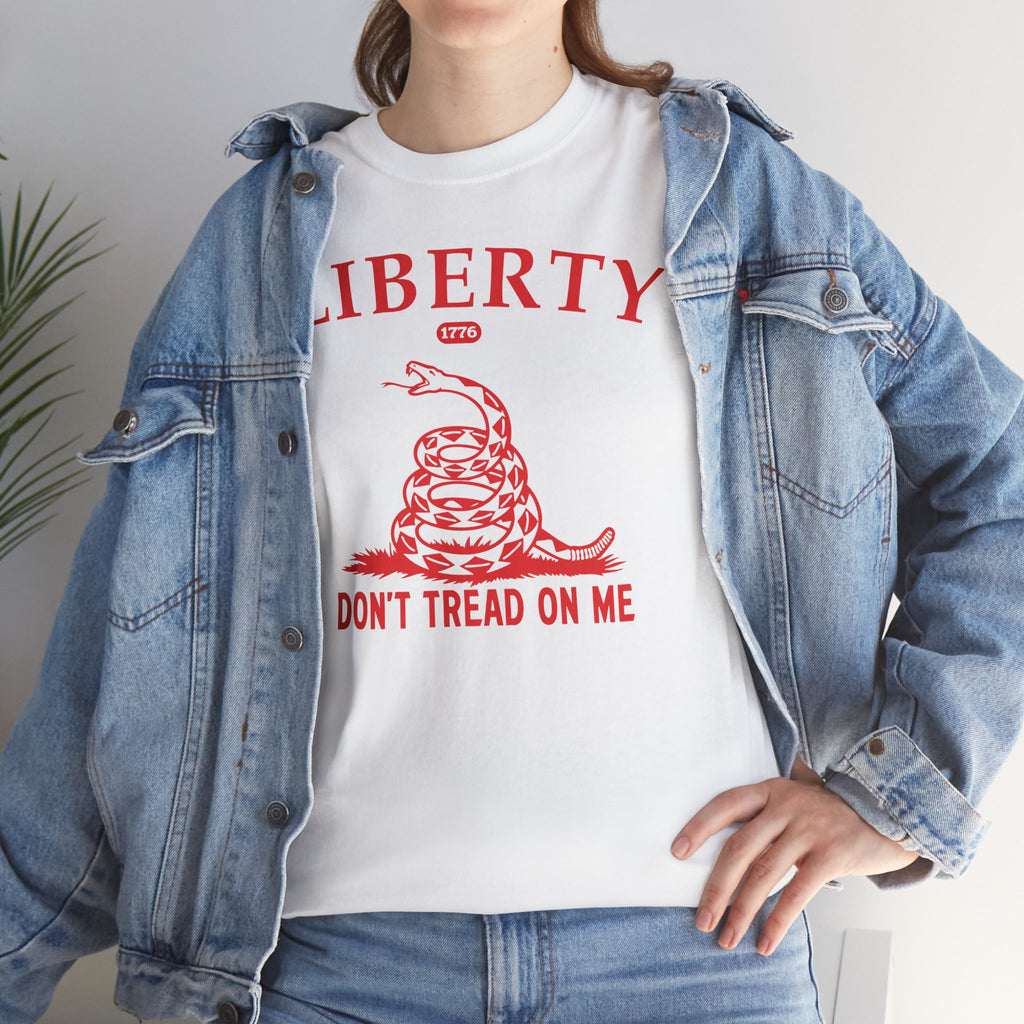 Liberty "Don't Tread on Me" Heavy Tee — Patriotic USA Anniversary T-Shirt