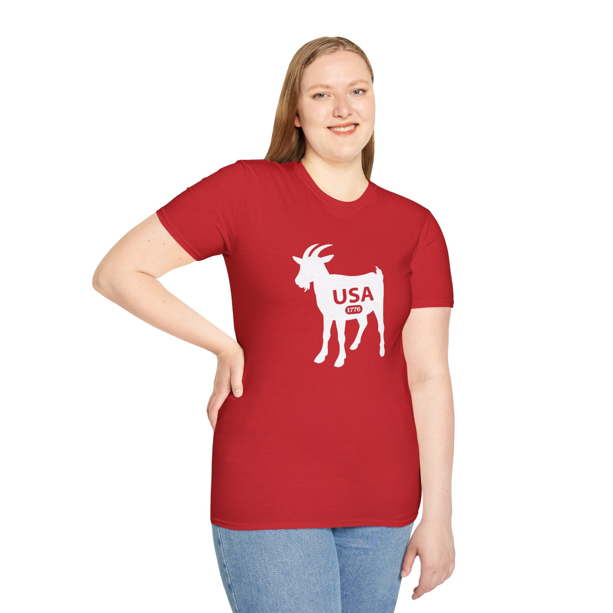 GOAT 1776 Anniversary Soft Style T-Shirt — Patriotic American Tee