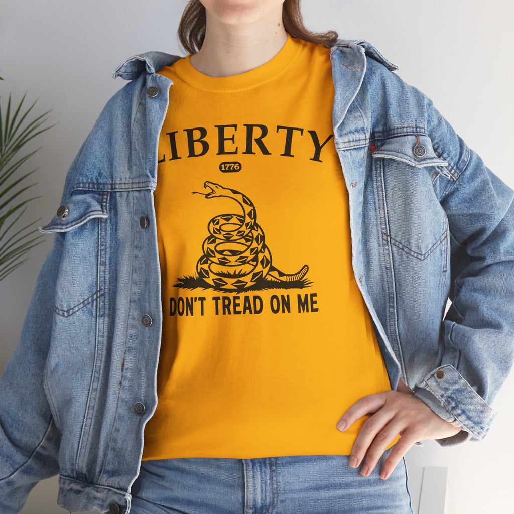 Liberty "Don't Tread on Me" Heavy Tee — Patriotic USA Anniversary T-Shirt