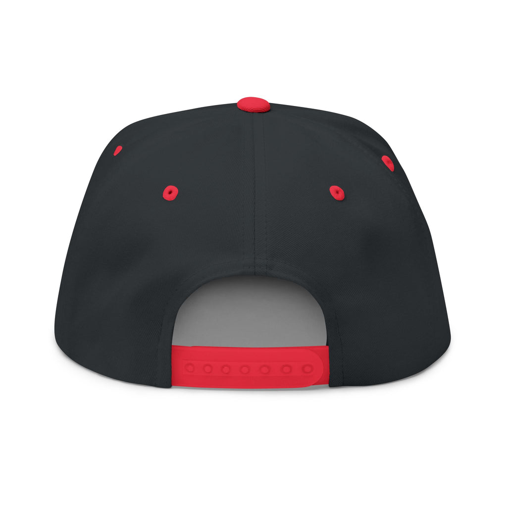 USA Embroidered Dark Color Flat Bill Cap — Patriotic Snapback Hat for 4th of July & Everyday Wear
