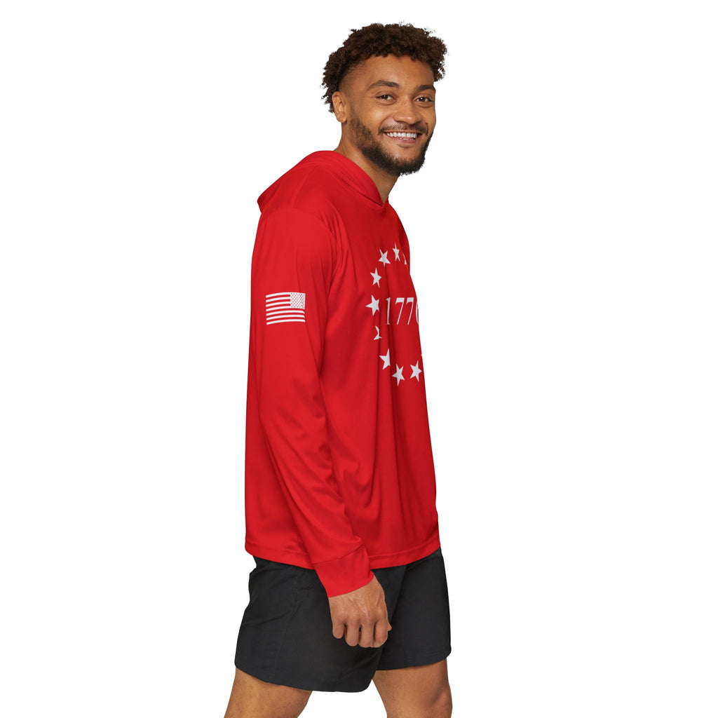 1776 13 Colony Stars Hoodie — Patriotic Men's Sports Warmup Pullover