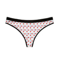 USA Star Print Women's Thong - Patriotic Red & Blue Cotton Blend