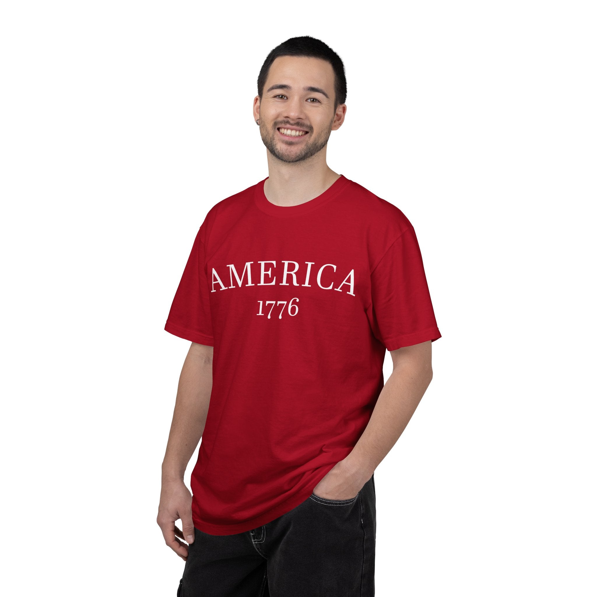 Red 1776 America Adult Unisex T-shirt