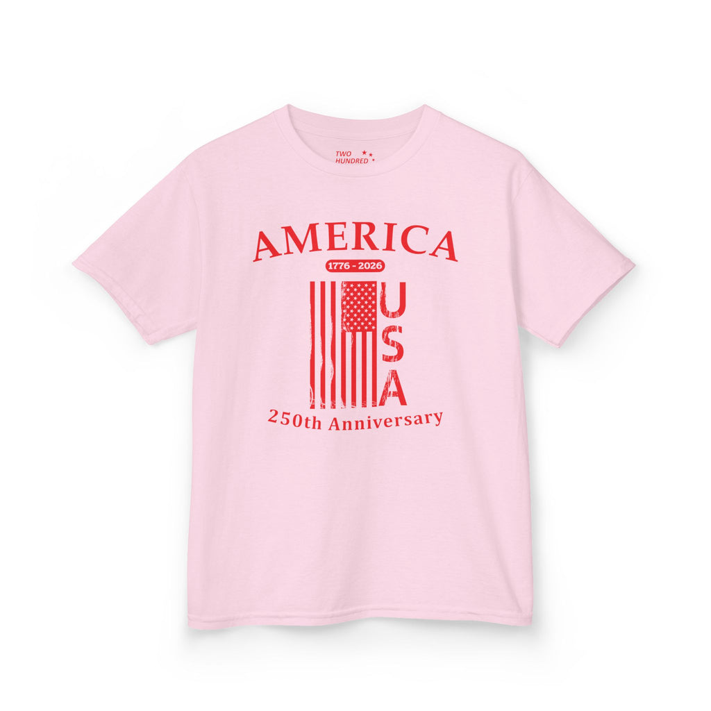 Kids Flag Tee — America USA 250th Anniversary Patriotic Flag Shirt