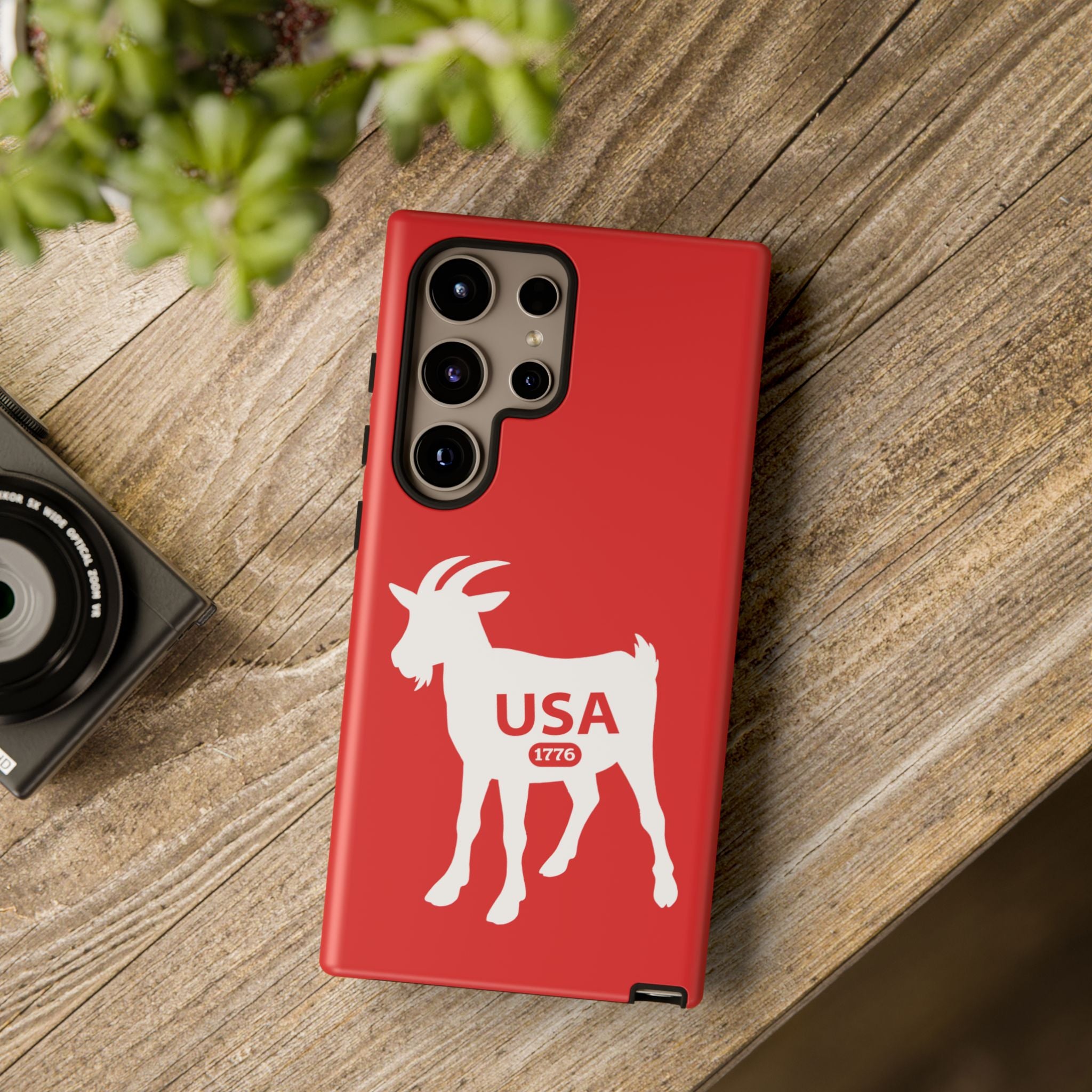 USA GOAT Phone Case — Patriotic 1776 Red Protective Case