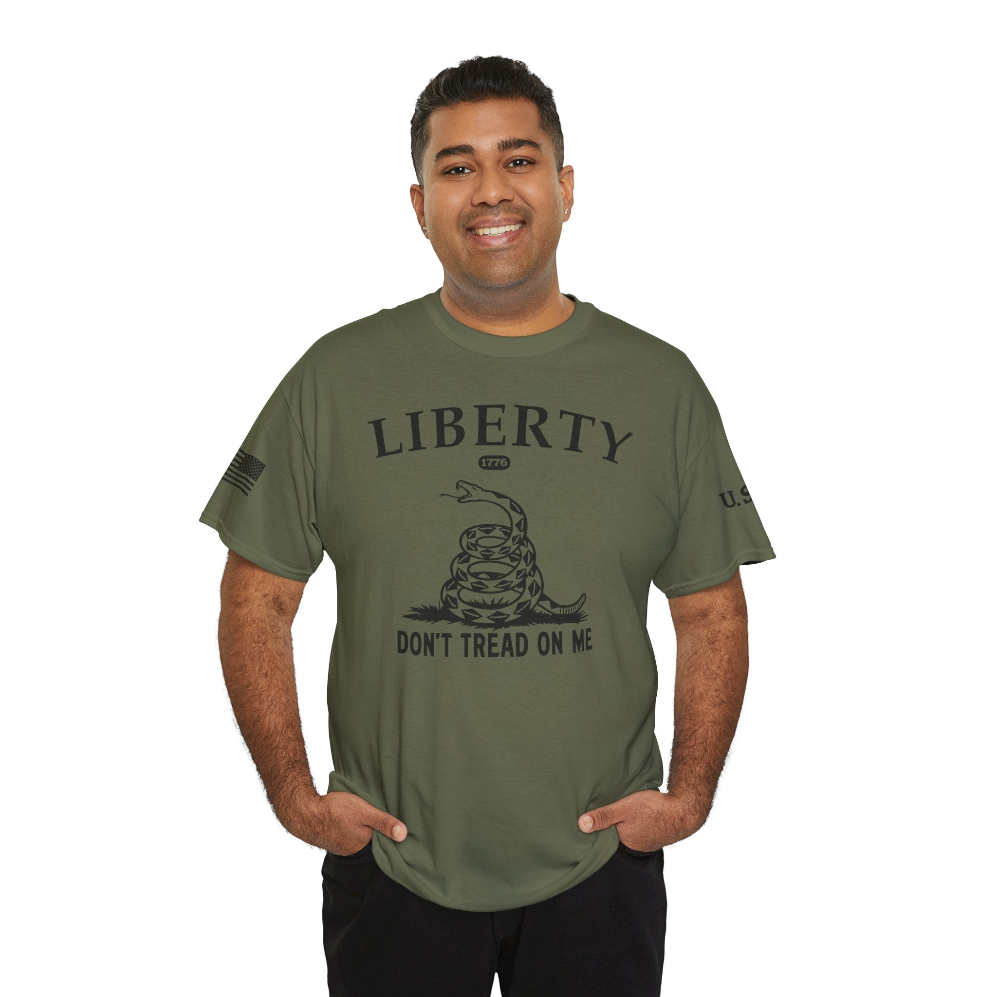 Liberty "Don't Tread on Me" Heavy Tee — Patriotic USA Anniversary T-Shirt