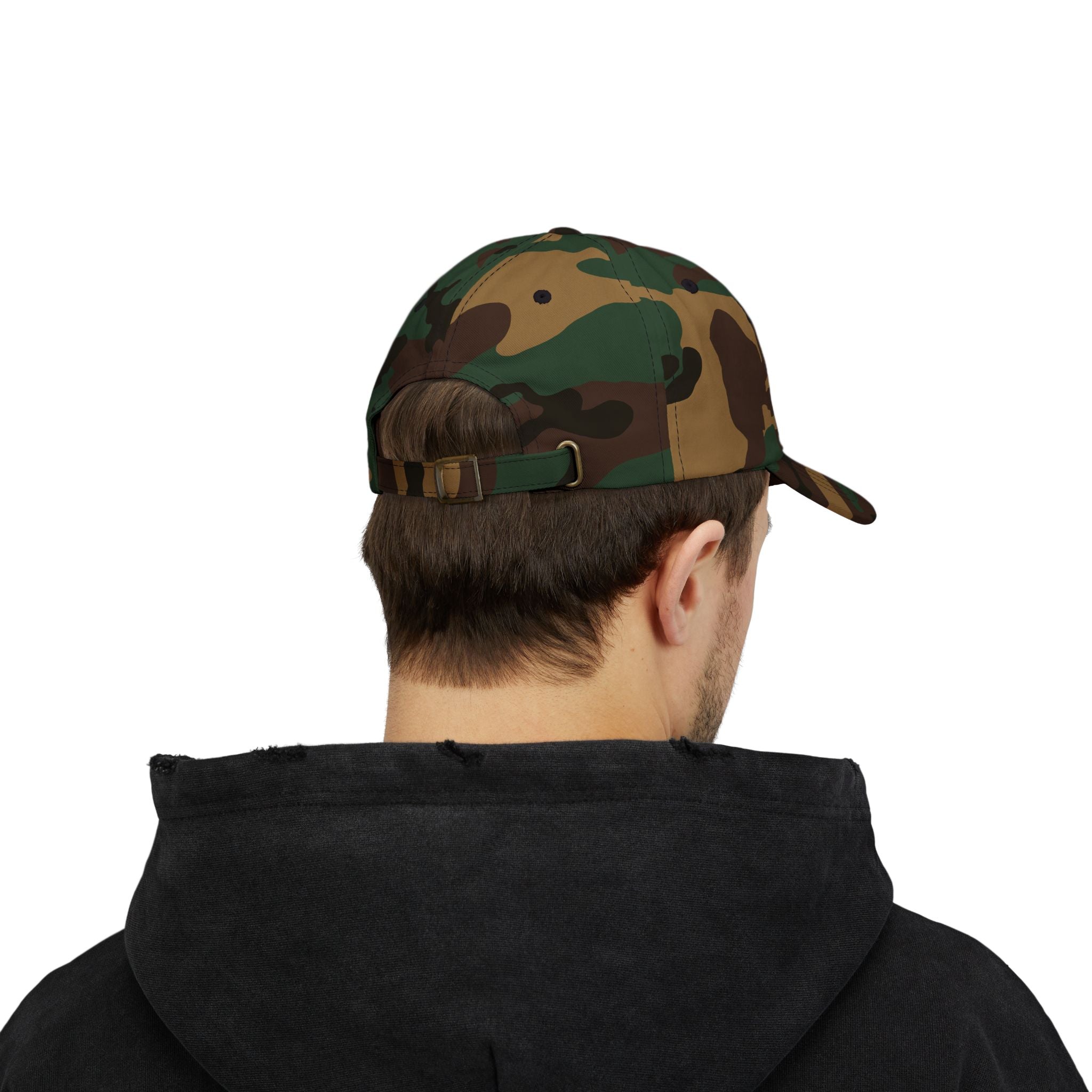 USA Dark Colors Dad Cap - Military Camouflage Baseball Hat with USA Embroidered Text