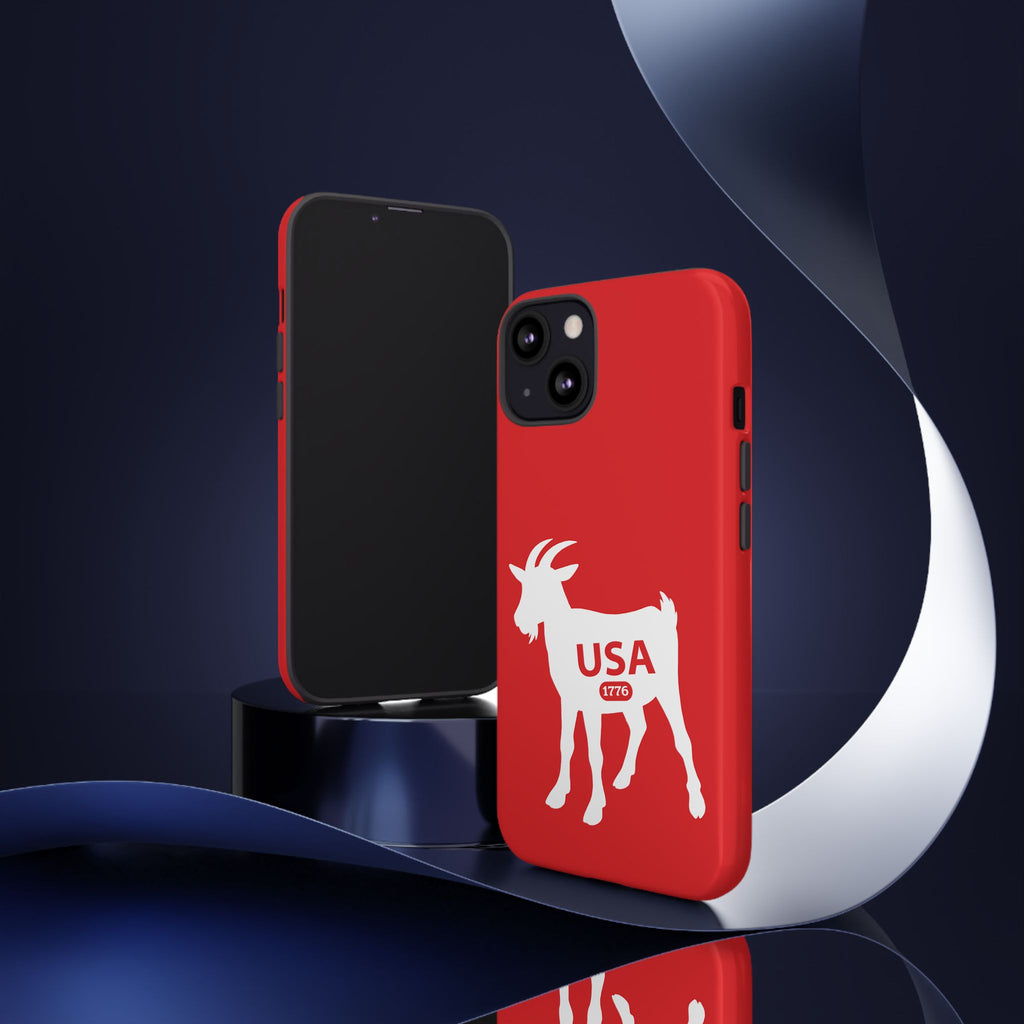 USA GOAT Phone Case — Patriotic 1776 Red Protective Case