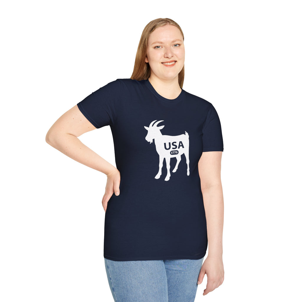 GOAT 1776 Anniversary Soft Style T-Shirt — Patriotic American Tee