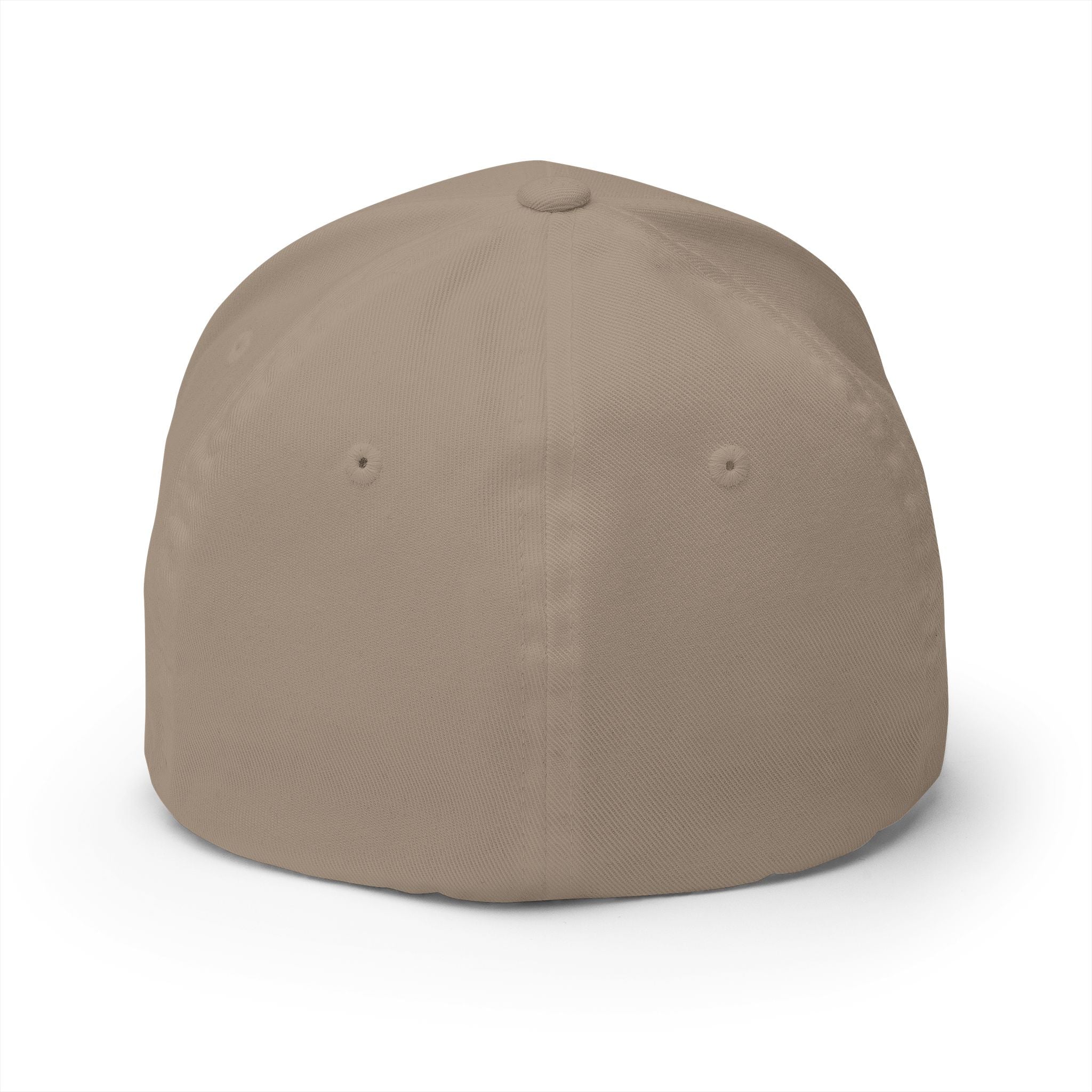USA Embroidered Light Color Fitted Cap — Classic Patriotic White Hat