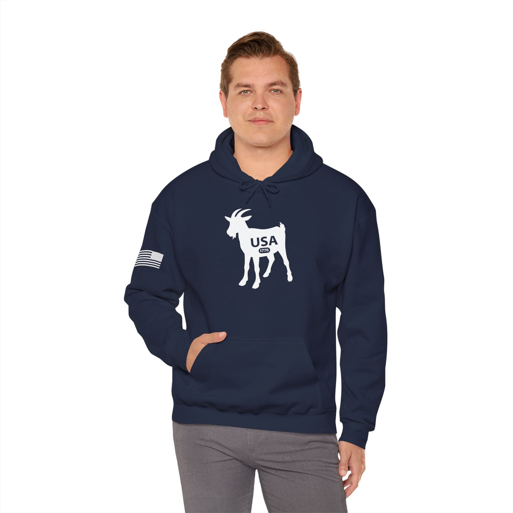 USA GOAT 1776 Hoodie – "USA Greatest of All Time" Patriotic Sweatshirt