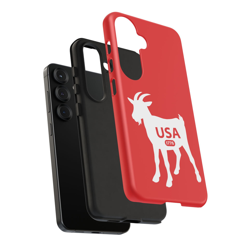 USA GOAT Phone Case — Patriotic 1776 Red Protective Case