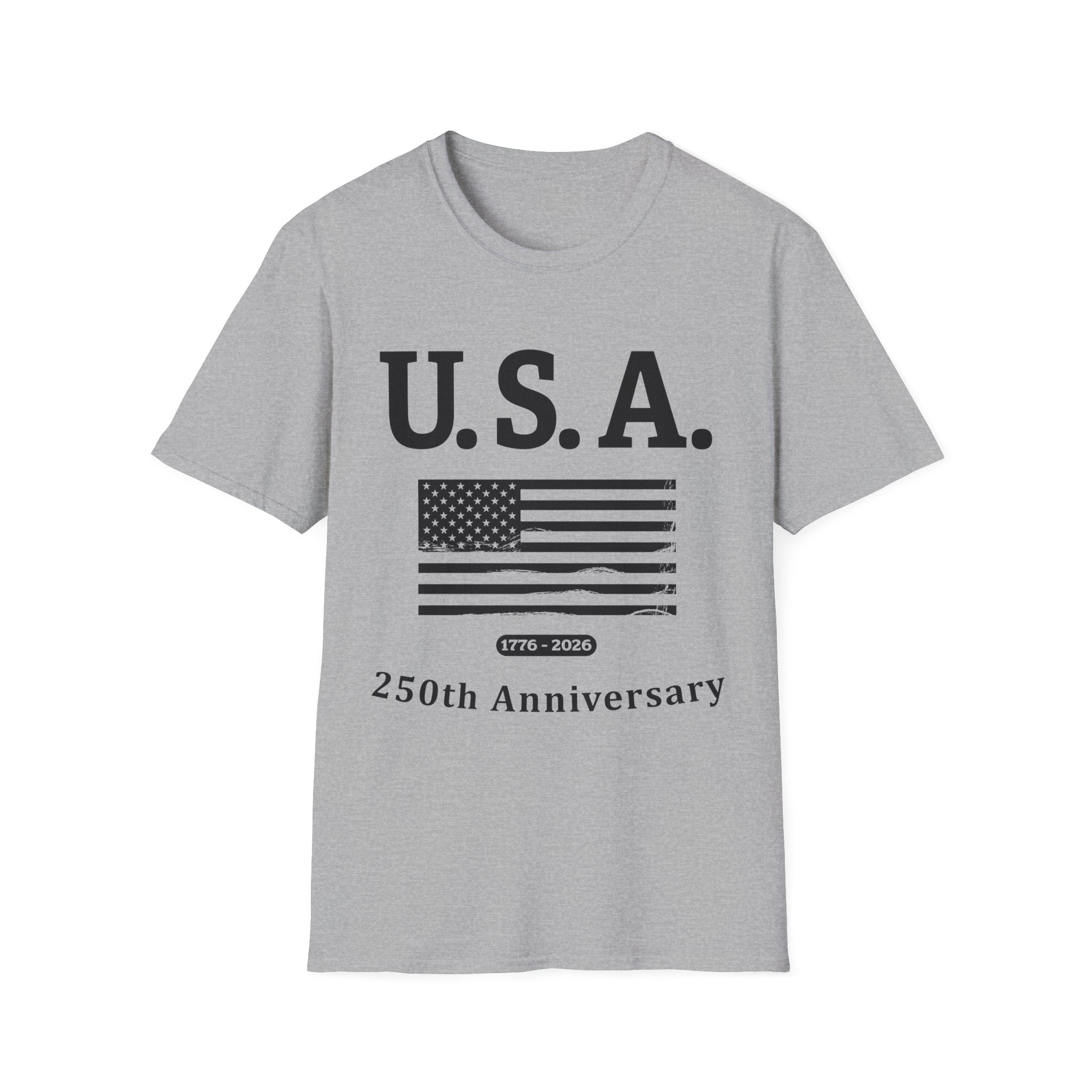 USA 250th Anniversary Soft Style T-Shirt — Patriotic American Flag Tee