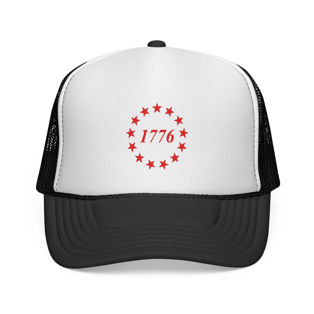 1776 13 Stars Trucker Cap — Patriotic Red White & Blue Mesh Hat