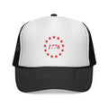 1776 13 Stars Trucker Cap — Patriotic Red White & Blue Mesh Hat