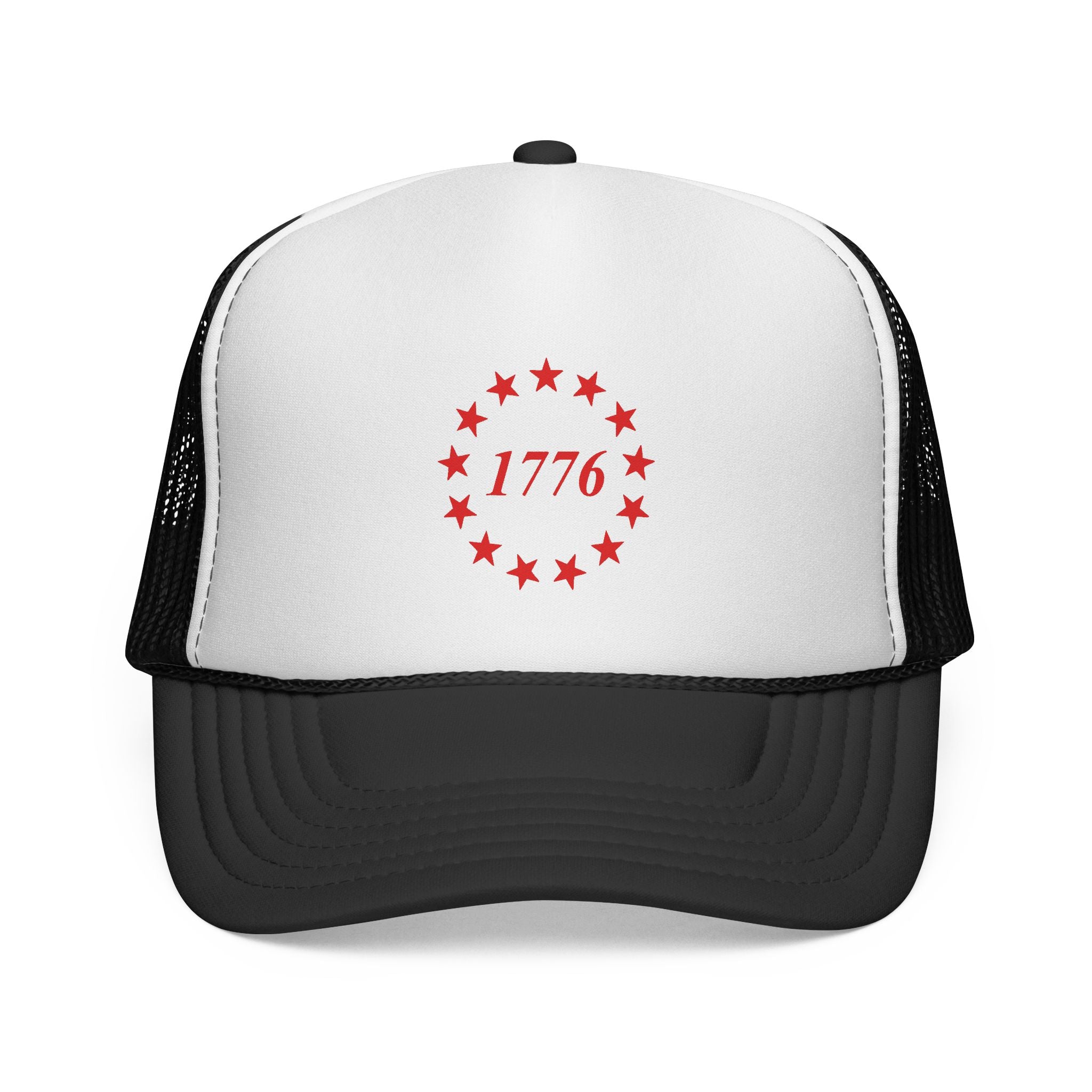 1776 13 Stars Trucker Cap — Patriotic Red White & Blue Mesh Hat