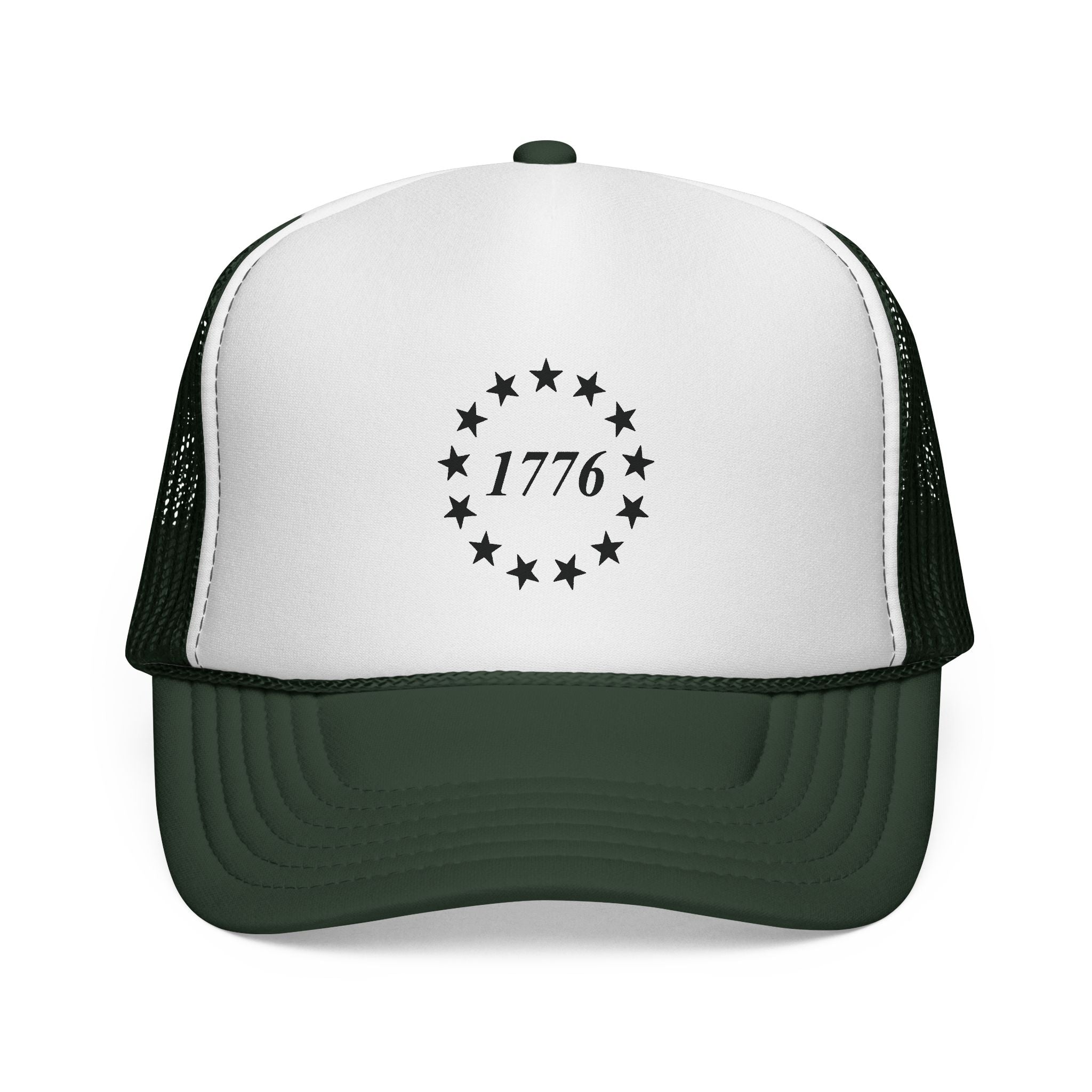1776 13 Stars Trucker Cap — Patriotic Red White & Blue Mesh Hat