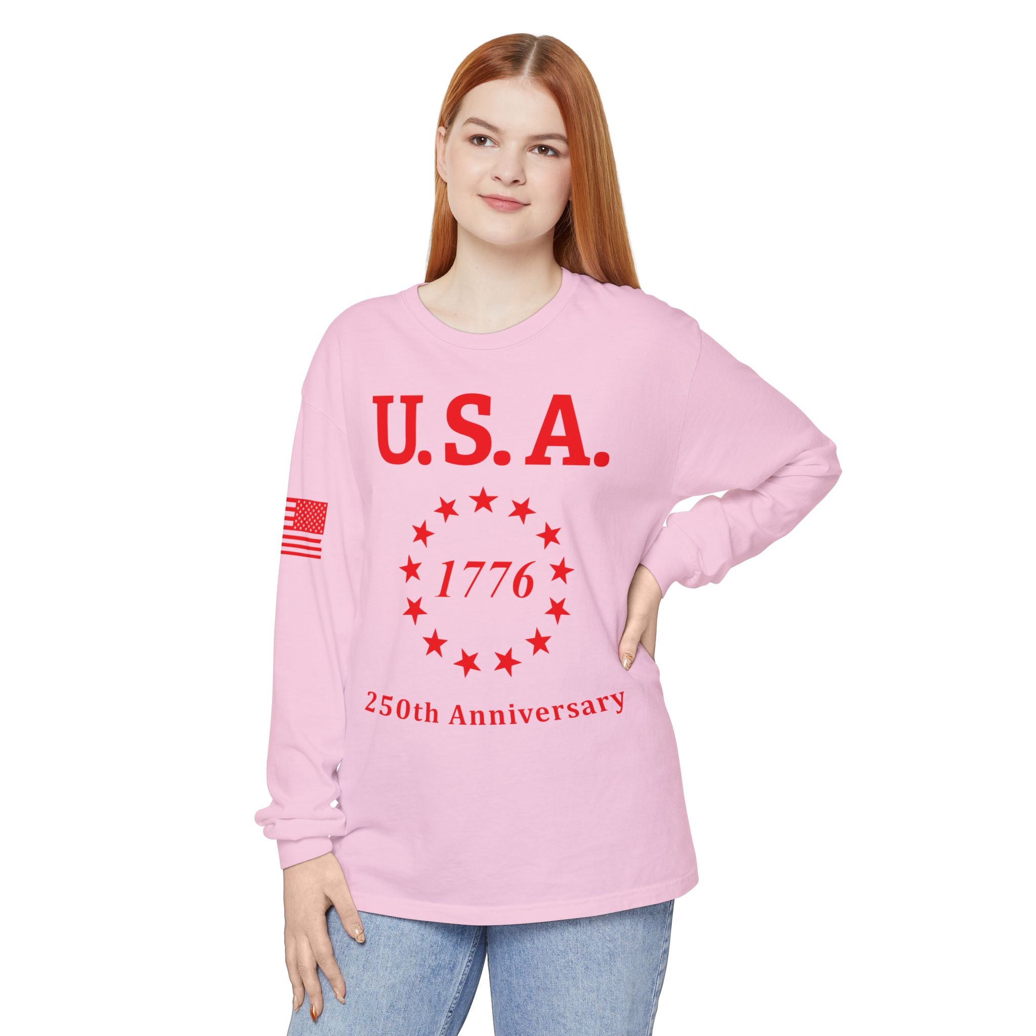 USA 13 Colonies 1776 250th Anniversary Unisex Long Sleeve Tee