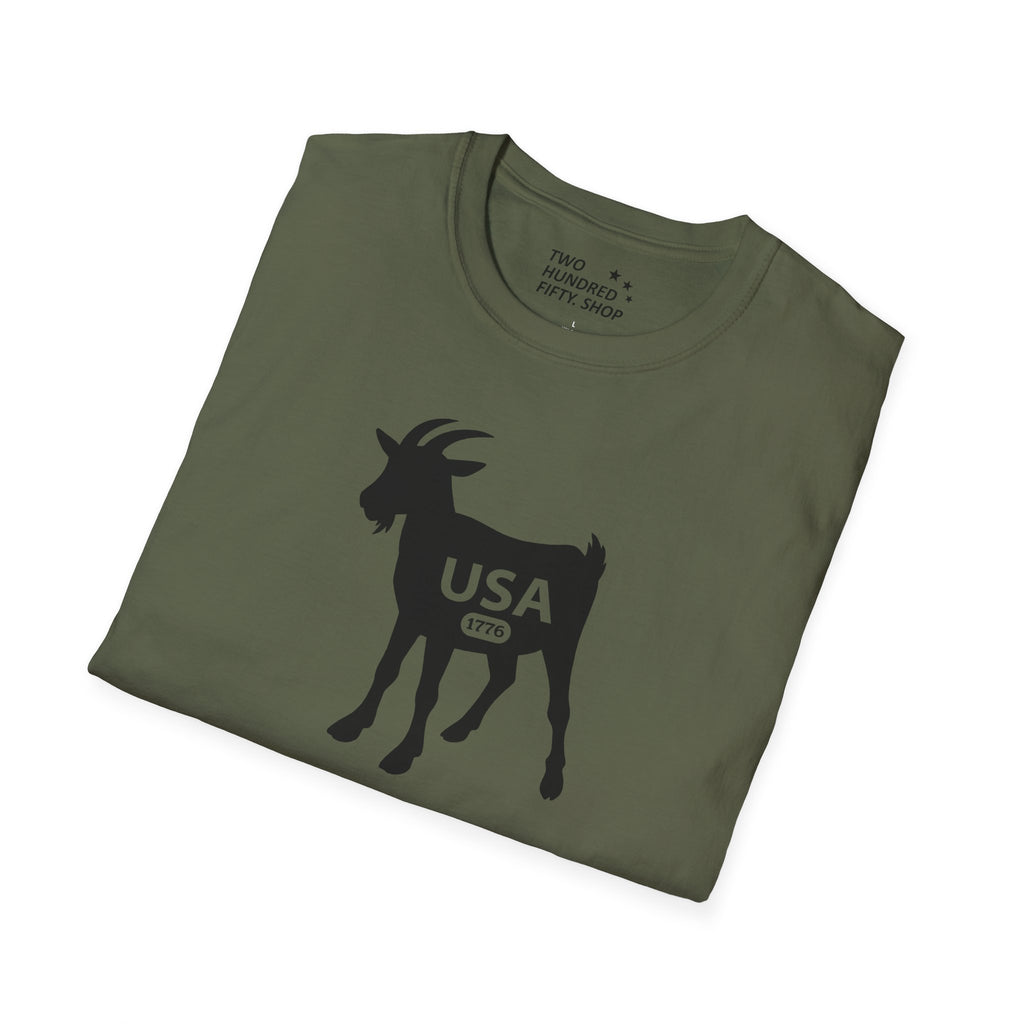 GOAT 1776 Anniversary Soft Style T-Shirt — Patriotic American Tee