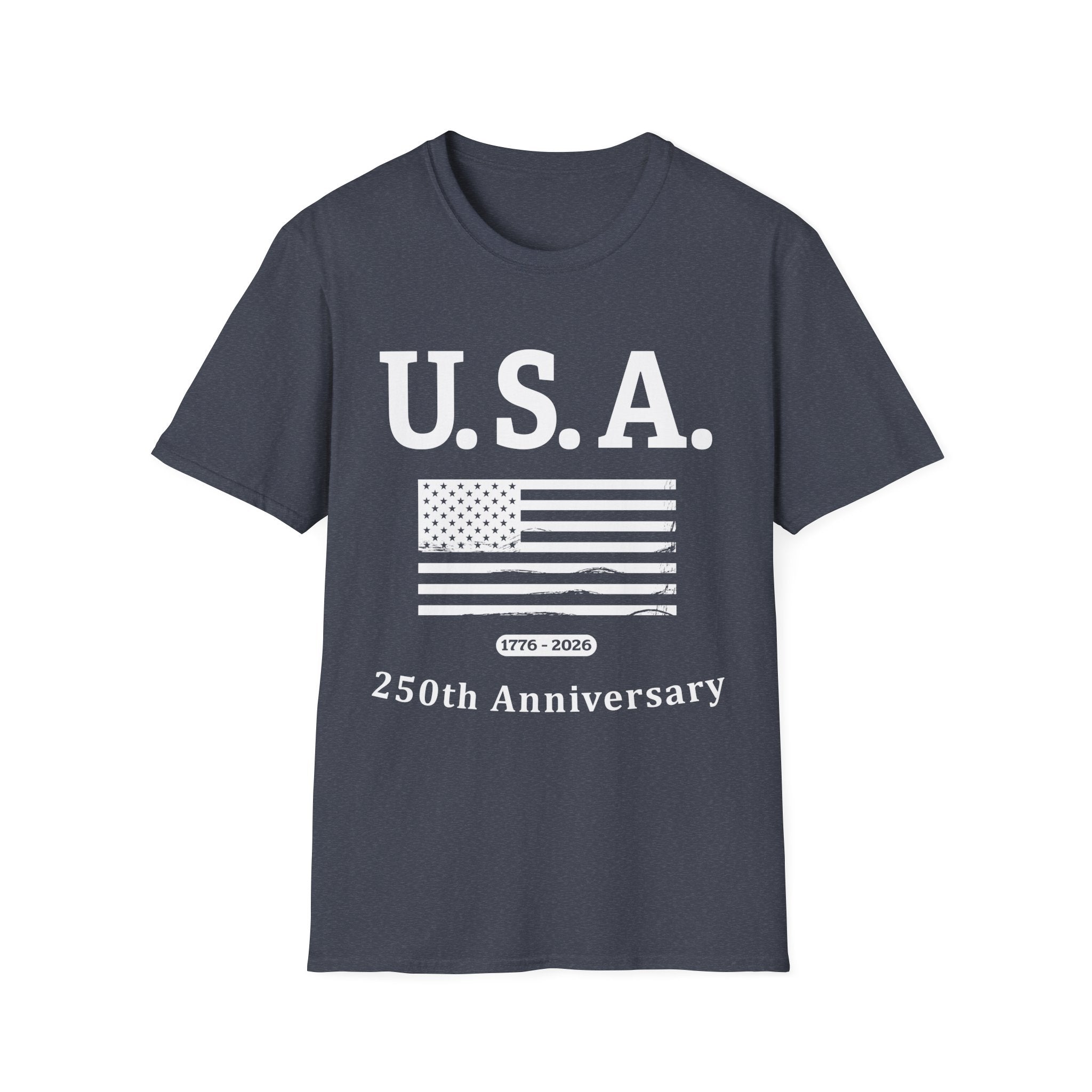 USA 250th Anniversary Soft Style T-Shirt — Patriotic American Flag Tee