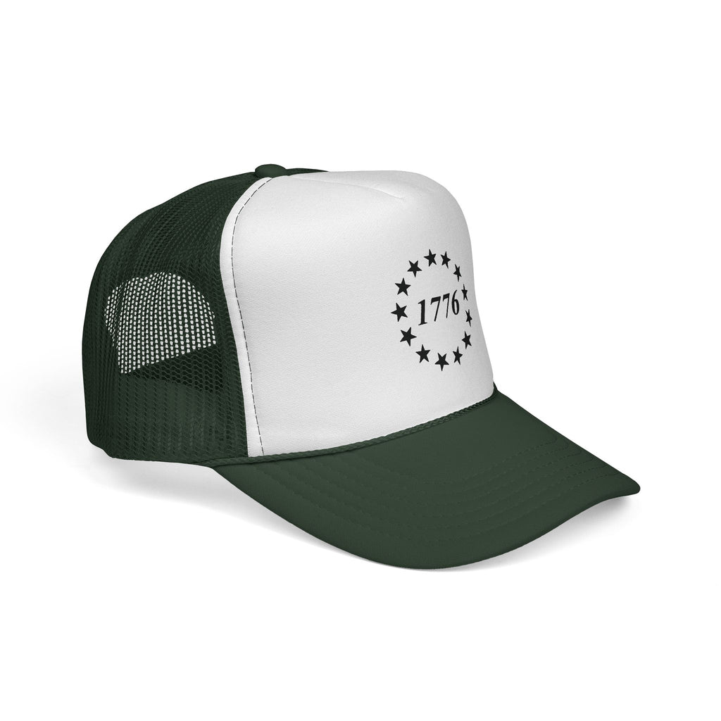 1776 13 Stars Trucker Cap — Patriotic Red White & Blue Mesh Hat