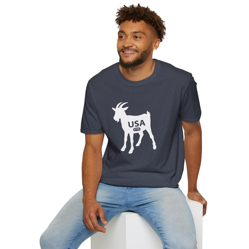 GOAT 1776 Anniversary Soft Style T-Shirt — Patriotic American Tee